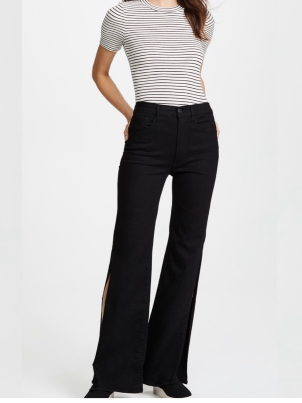 3x1 Adeline Split Flare High Rise Jeans